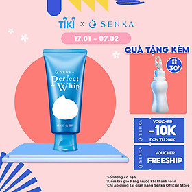 Sữa Rửa Mặt Tạo Bọt Chiết Xuất Tơ Tằm Trắng Senka Perfect Whip 120g - 14839