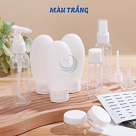 Bộ 11 Lọ Chiết Mỹ Phẩm Du Lịch Tiện Dụng Kèm Túi Đựng 11 Món- Chọn màu-Combo 11 Món Chai Chiết Du Lịch Cao Cấp – Silicone Mềm, Đa Dụng, Chuẩn Mang Lên Máy Bay