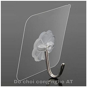 Móc dán tường trong suốt,dính chắc,chịu lực tốt 6cm×6cm