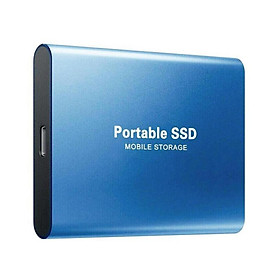 Ổ Cứng Ngoài SSD USB3.1 500GB 1TB 2TB Bằng Kim Loại Siêu Mỏng Tốc Độ Cao - Blue, Blue