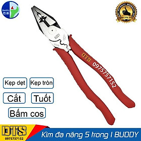 Hình ảnh Kìm điện đa năng cao cấp Nhật Bản 5 trong 1 Buddy 9inch/225mm (Kẹp-Cắt-Tuốt dây-Bấm cos) - Standard JAPAN