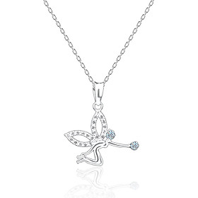 DÂY CHUYỀN CÁCH ĐIỆU MẶT CÁNH TIÊN -TRANG SỨC BẠC PANMILA (TS-DC-A27 )