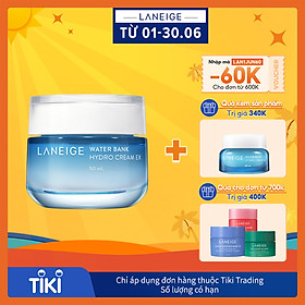 Kem dưỡng ẩm dành cho da dầu và da hỗn hợp Laneige Water Bank Hydro Cream Ex 50ml