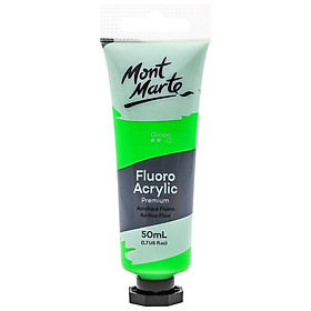 Màu Acrylic Fluro Mont Marte Tuýp 50ml (Màu dạ quang) - Fluoro Acrylic Paint Premium 50ml (1.7 US fl.oz) Tube
