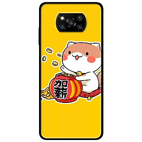 Ốp lưng dành cho Xiaomi Poco X3 mẫu Mèo vung Tiền