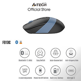 Chuột vi tính wireless bluetooth A4TECH FB10C - Hàng chính hãng