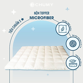 Mua Topper nệm khách sạn 5 sao kích thước 2mx2m - Nệm Topper Cao Cấp - Tấm Topper làm mềm nệm bông Microfiber siêu mịn - Topper nệm Lông Vũ Nhân Tạo