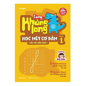 Sách Cùng Khủng Long Học Nét Cơ Bản Quyển 1 (Các Nét Đầu Tiên) Bé Gái