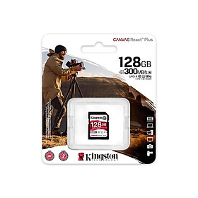 Mua Thẻ Nhớ V90 SD Kingston Canvas React Plus V90 128GB 300mbs/260mbs camera quay phim chuyên nghiệp 4K/8K SDR2/128GB- Hàng chính hãng