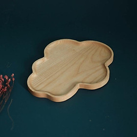 Khay gỗ hình đám mây- khay gỗ decor(25cmx20cm)