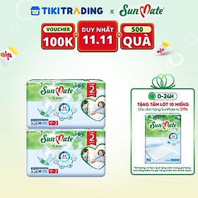 [Mẫu mới] Combo 2 Tã dán người lớn SunMate XA2 mới size M-18+2 miếng