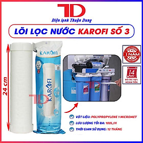 Bộ 3 lõi lọc nước Karofi 1,2,3 dùng cho máy lọc nước RO hàng chính hãng - Điện Lạnh Thuận Dung