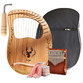 Mua Đàn Lyre 16 dây đàn hạc Lyre Harp Cega-M16 Stings Đầy đủ phụ kiện LOẠI 16 DÂY tặng đàn kalimba 17 phím gỗ nguyên khối Mahagony PJLIM72