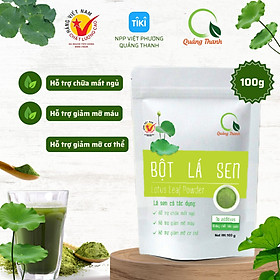 Bột lá sen sấy lạnh Quảng Thanh bịch 100gr - Hạ Mỡ Máu, Giảm Cân, Giảm mỡ nội tạng, An Thần