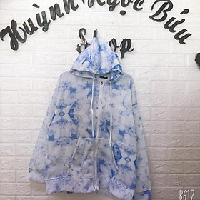 Áo khoác loang màu / hoodie zip 3d / hoodie zip tie dye unisex