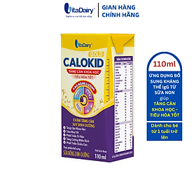 SUDD Calokid Gold 110ml ( lốc 4 hộp ) giúp bé cải thiện cân nặng, tiêu hóa tốt - VitaDairy