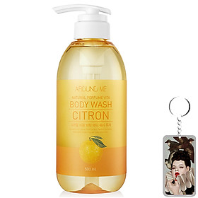 Sữa tắm tinh chất cam dưỡng ẩm Welcos Around Me Body Wash Citron Hàn Quốc 500ml tặng móc khóa