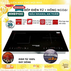 Mua Bếp Đôi Điện Từ Kết Hợp Hồng Ngoại Cảm Ứng Đặt Âm SUNHOUSE MAMA SHB9100 - Chính Hãng
