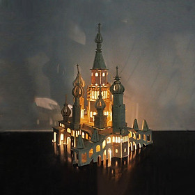 Đồ chơi lắp ráp gỗ 3D Mô hình Lâu đài Saint Petersburg - Tặng kèm đèn LED