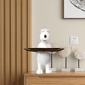 Resin  Bear Figurine Key Storage Tray Holder Home Porch Decoration Gift
