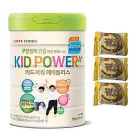 Sữa bột KID POWER A+ Hàn Quốc 750G ( cho trẻ từ 1-10 tuổi) - Tăng cường sức đề kháng, phát triển chiều cao và trí não – Tặng 3 bánh quy Nhật Bản hiệu Aee