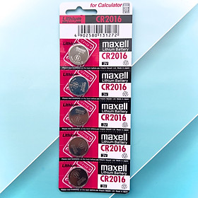 Vỉ 5 Viên Pin CR2016 Maxell Nhật Bản Lithium 3V