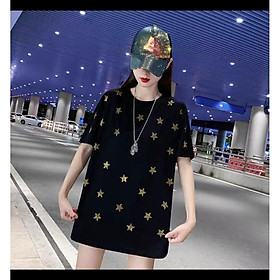 Áo thun ngắn tay không cổ ️Áo thun Stee Ngôi sao phủ áo️ ️ chất vải cotton chất mịn tốt aothununisex
