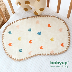 Gối Xô cho bé sơ sinh BABYUP cao cấp, gối 10 lớp vải xô, chất liệu cotton tự nhiên cao cấp, mềm mịn, thấm hút nhanh