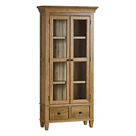 Tủ trưng bày Classic 2 cánh kính gỗ sồi