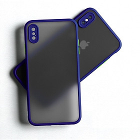 Ốp lưng trong nhám viền Shield Matte Color bảo vệ camera cho iPhone Xs Max