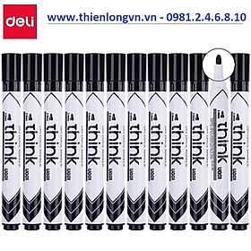 Hộp 12 cây bút viết bảng Deli - EU 00120 mực đen