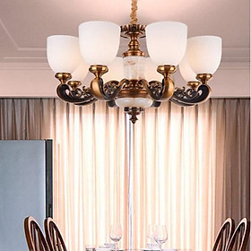 Đèn chùmT hiện đại, sang trọng loại 8 tay trang trí nội thất cao cấp - kèm bóng LED chuyên dụng.