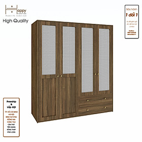 [Happy Home Furniture] ROTAN, Tủ quần áo 4 cửa mở , 160cm x 54cm x 180cm ( DxRxC), TCM_137