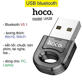 Mua Usb bluetooth thiết bị tạo bluetooth cho máy tính Hoco UA28 bluetooth V5.1 _ Hàng chính hãng