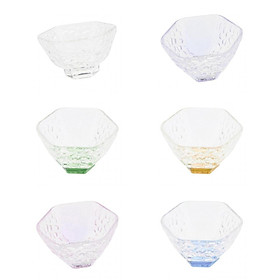 6Pcs/Set 50ml Small Heat Resistant Gongfu Mugs Crystal Glass Tea Coffee Cups