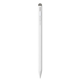 Bút Cảm Ứng Sạc Có Dây OS-Baseus Smooth Writing 2 Series Stylus with LED Indicators, Moon White (Hàng chính hãng)