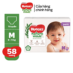 Tã/Bỉm quần Huggies Platinum NatureMade M58/L44/XL38/XXL26-Gói Super Jumbo & Jumbo