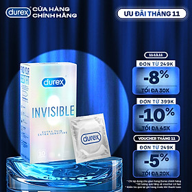 Bao cao su Durex Invisible Extra Thin Extra Sensitive 1 Hộp 10 Bao