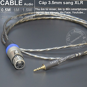 Mua Cáp 3.5mm đực sang canon cái Cáp thu âm phát live stream Ghi âm vào Smartphone Laptop DIY - XLR Female to 3.5mm TRRS Cable