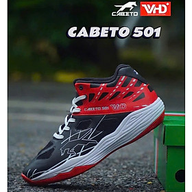 Giày bóng chuyền VHD sói 501 đến kếp 2 lớp dày dặn siêu êm - hàng công ty
