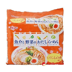 MÌ SÚP HẢI SẢN VÀ RAU VỊ NƯỚC TƯƠNG ITOMEN ODASHI RAMEN SHOYU 5P 18G T