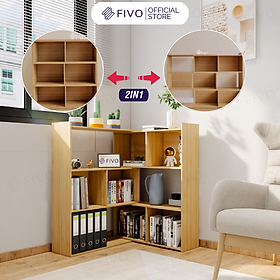 Mua Kệ Sách Để Sàn FIVO FB72 Màu Vân Gỗ  Thiết Kế Hiện Đại  Điều Chỉnh Kích Thước Thông Minh  Tiết Kiệm Diện Tích - Hàng Chính Hãng