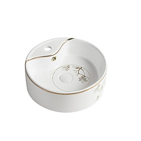 Mua LAVABO TRÒN ĐẶT BÀN HỌA TIẾT HOA