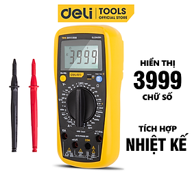 Mua Đồng Hồ Vạn Năng Deli Tích Hợp Nhiệt Kế Cao Cấp - Đo Lường Chính Xác Dòng Điện Một Chiều  Hai Chiều Dễ Sử Dụng DL334004