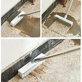 Chổi quét sàn nhà tắm đánh rửa nhà vệ sinh inox tiện lợi 2 trong 1 đa năng