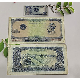 Mua Tờ tiền 20 đồng 1976 thời bao cấp - bộ tiền sau giải phóng - tặng kèm móc khóa hình tiền xưa