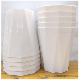 10 Chậu nhựa Kim Cương SO2, KT Miệng 21cm x Cao 24cm - Nhựa Đức Minh
