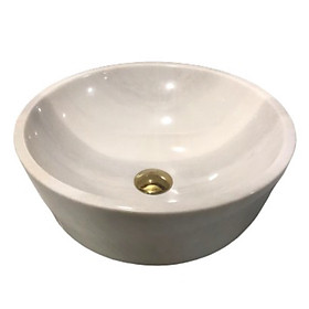 Mua LAVABO ĐẶT BÀN ĐÁ ĐÁ TỰ NHIÊN TRÒN DÀY MÀU TRẮNG SỮA BST91