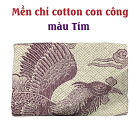 Mền chỉ Cotton Long Phụng  Tím 1m6 x 2m / 750g - 800g