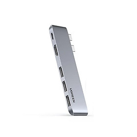 Mua Type C Pro Hub 4K cho Macbook Pro / Air 16   / 15  / 13  100W sạc PD + 4K HDMI + 3 x USB 3.0 + Thunderbolt 3 8K Ugreen 251MP60559CM màu xám hàng chính hãng